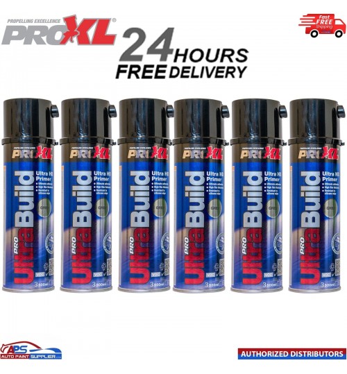 PROXL Pro Ultra Build High Build Primer x6 Aerosol 500ml GREY Pro XL